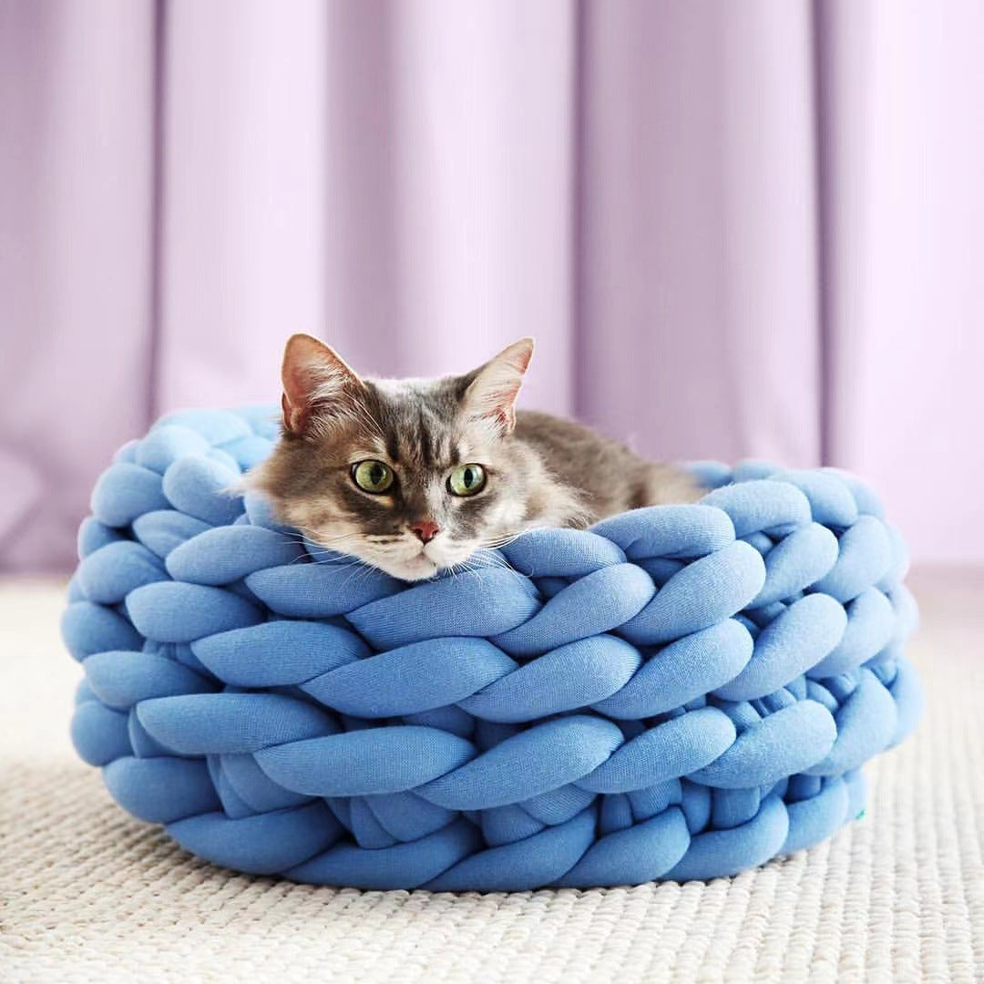 Fluffy Cat Bed Cushion – Soft Plush Kennel Mat - FurTrend