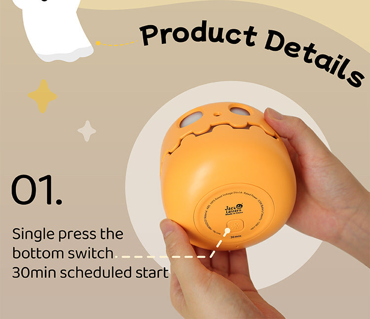 Funny Pumpkin Lamp Halloween Bedroom Decoration Light