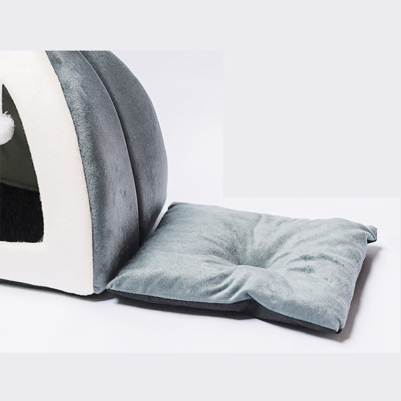 Cute Cat Bed with Cushion & Hanging Ball - FurTrend