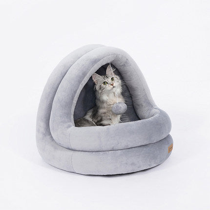 Cozy Crystal Velvet Pet Bed for Cats & Dogs