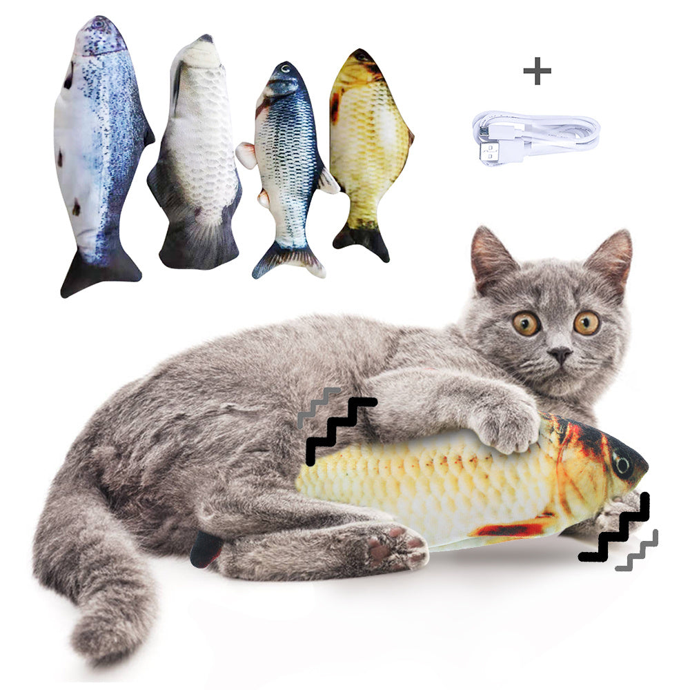 Cat-Friendly Electric Jumping Fish Simulation Toy