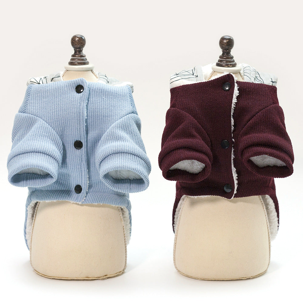 Thickened Warm Hooded Pet Jacket for Winter - FurTrend