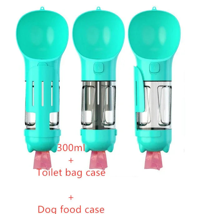 Pet Travel Water Bottle with Feeder & Storage - FurTrend