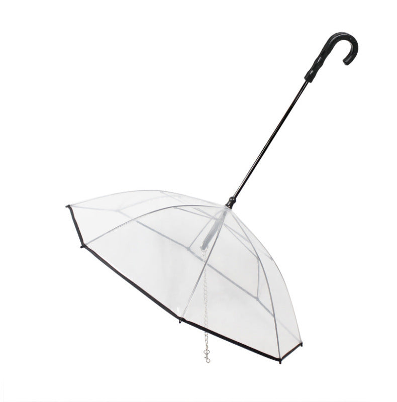 Pet Umbrella with Leash – Clear & Convenient - FurTrend