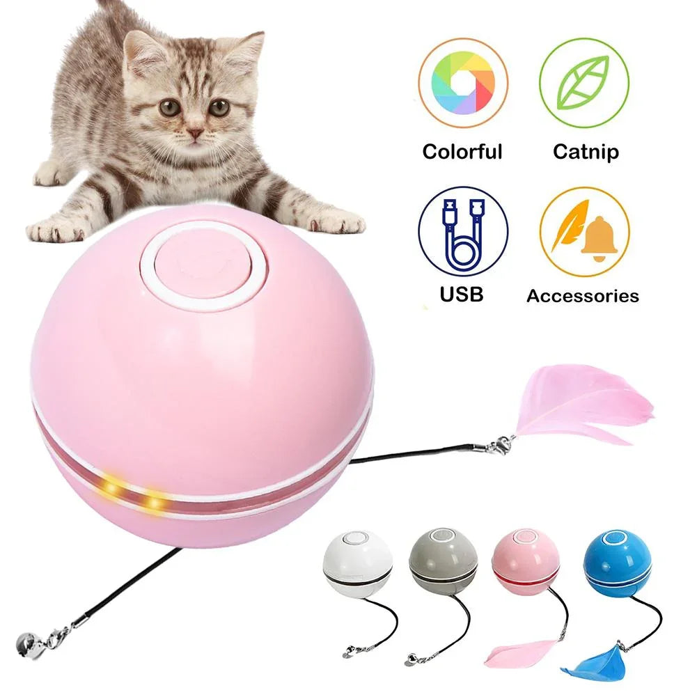 LED Laser Electronic Rolling Pet Funny Cat Toy Ball - FurTrend