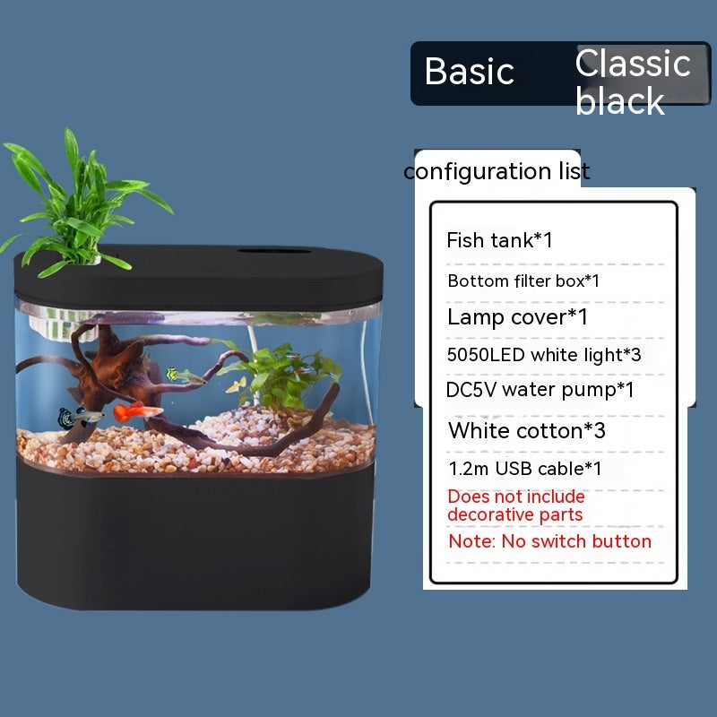 Mini Self-Circulating Desktop Aquarium Fish Tank - FurTrend