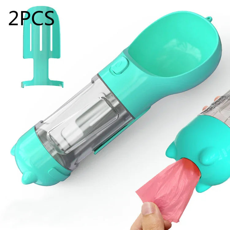 Pet Travel Water Bottle with Feeder & Storage - FurTrend