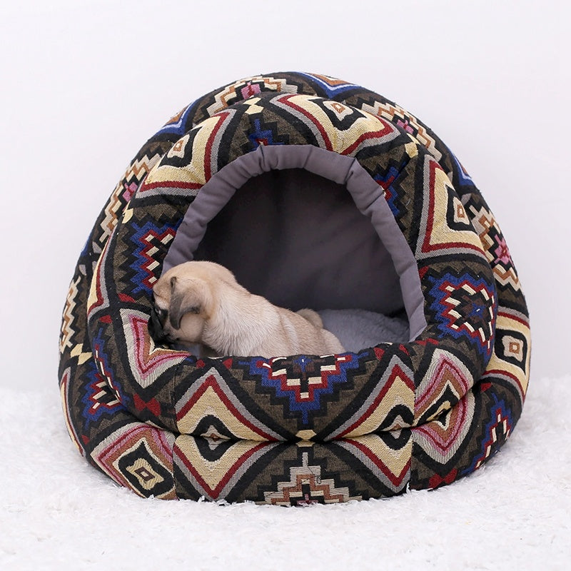 Plush Dog Bed for All Sizes – Flannel Design