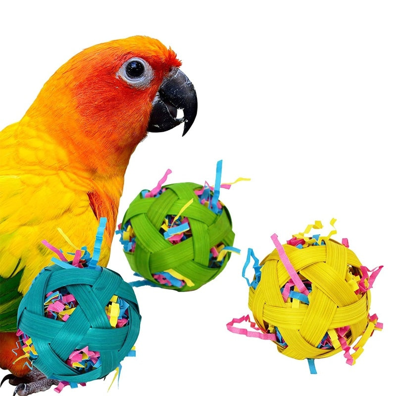 Woven Bamboo Ball Toy for Birds & Small Pets - FurTrend