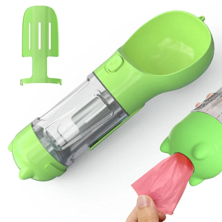 Pet Travel Water Bottle with Feeder & Storage - FurTrend