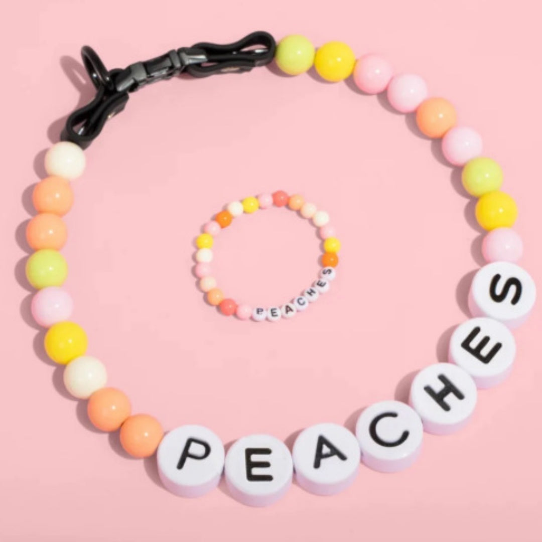 Pet Collar Chain with Acrylic Letter Beads - FurTrend