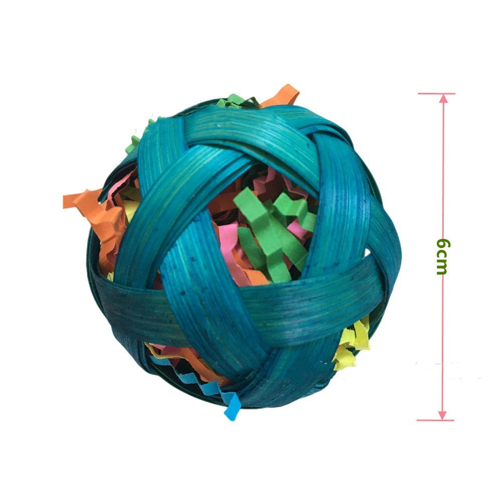 Woven Bamboo Ball Toy for Birds & Small Pets - FurTrend