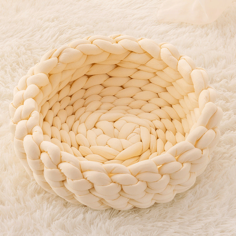 Fluffy Cat Bed Cushion – Soft Plush Kennel Mat - FurTrend