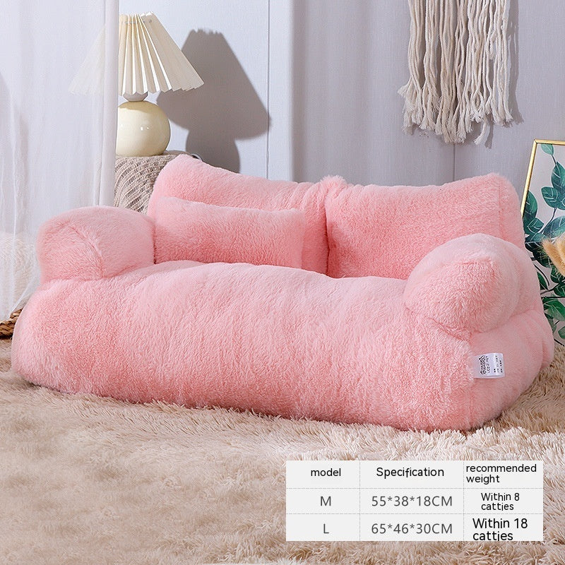 Luxury Plush Cat Sofa Bed for Winter - FurTrend