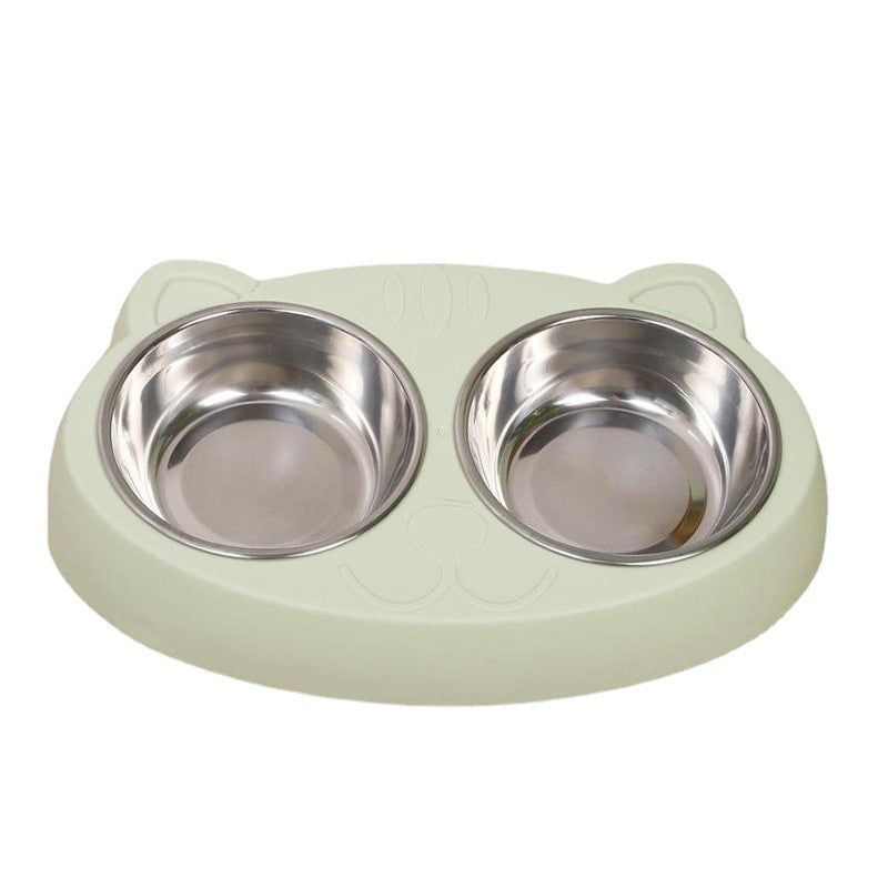 Double Bowls – Stainless Steel Pet Feeder - FurTrend