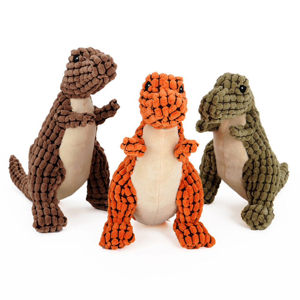 Plush Dinosaur Dog Toys with Squeakers - FurTrend