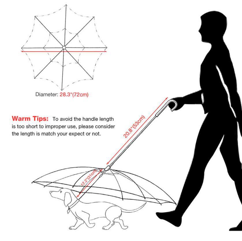 Pet Umbrella with Leash – Clear & Convenient - FurTrend