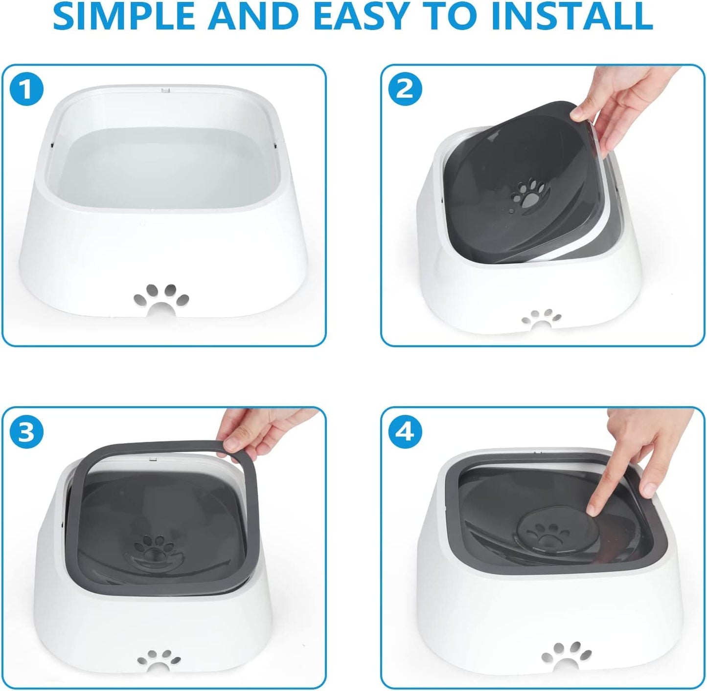 Pet Water Bowl Dispenser – Slow Feeder 1.5L - FurTrend