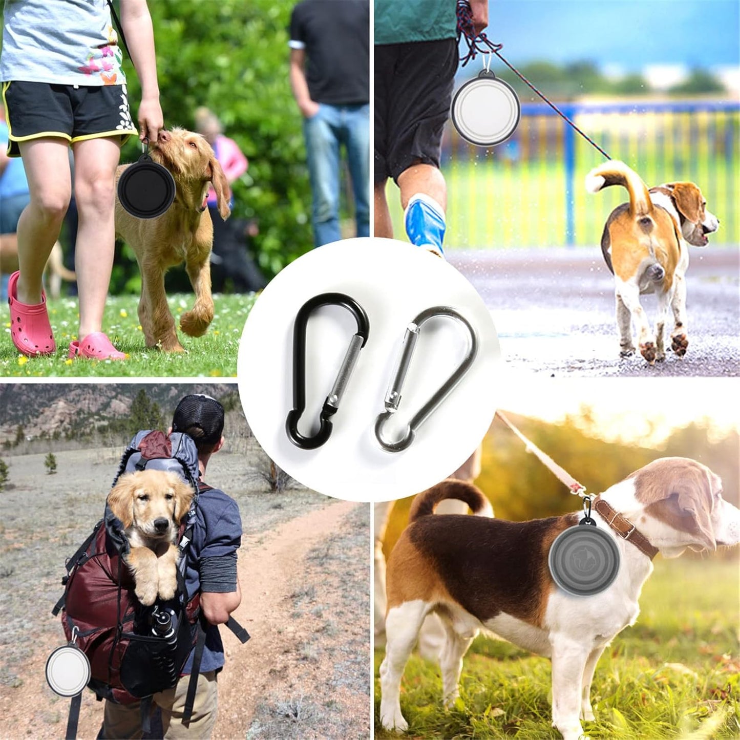 Double Pet Feeding Bowl – Foldable & Portable - FurTrend