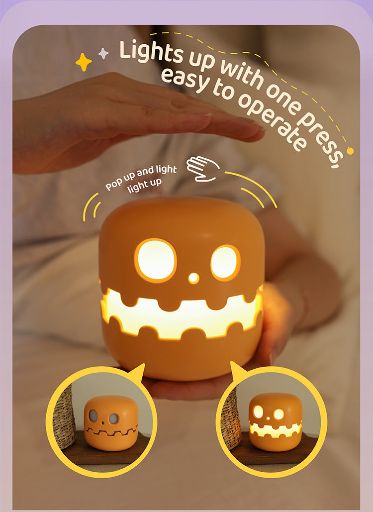 Funny Pumpkin Lamp Halloween Bedroom Decoration Light