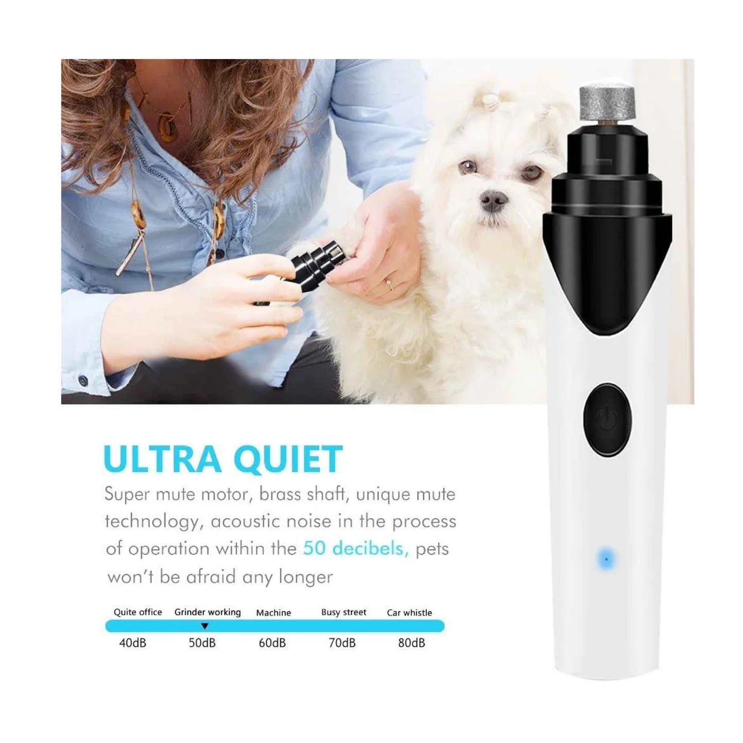 2-in-1 Electric Pet Nail Trimmer & Sharpener for Pet - FurTrend