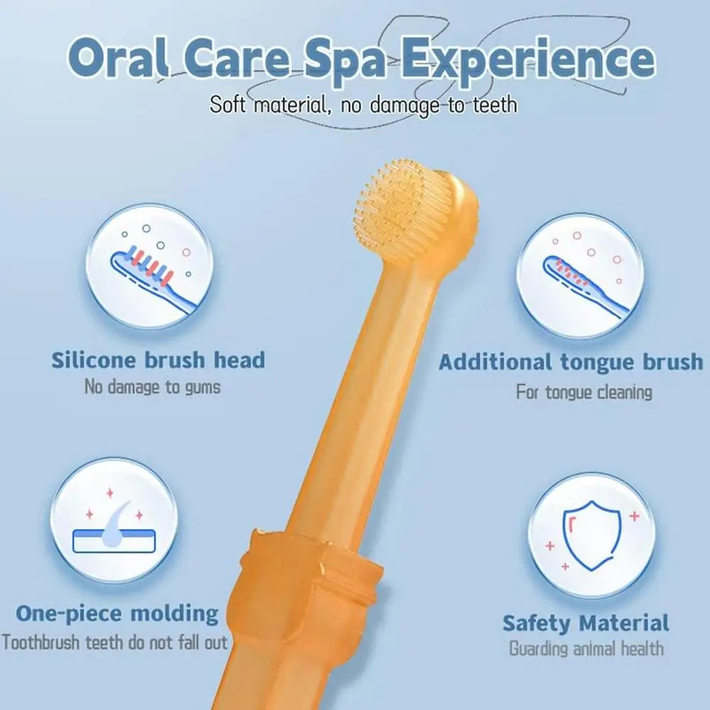 Pet Toothbrush Kit – Soft Silicone for Dogs & Cats - FurTrend