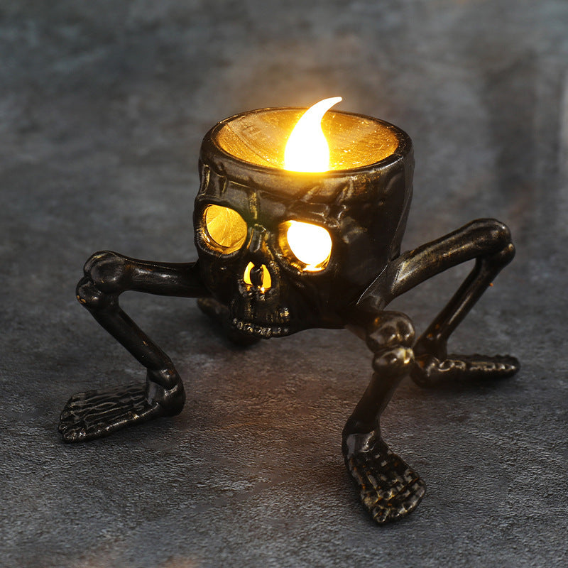 Creepy Skull Candle Lantern for Halloween