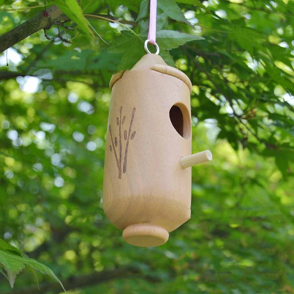 Hummingbird Hanging Swing Bird Nest House – Wooden Craftwork - FurTrend