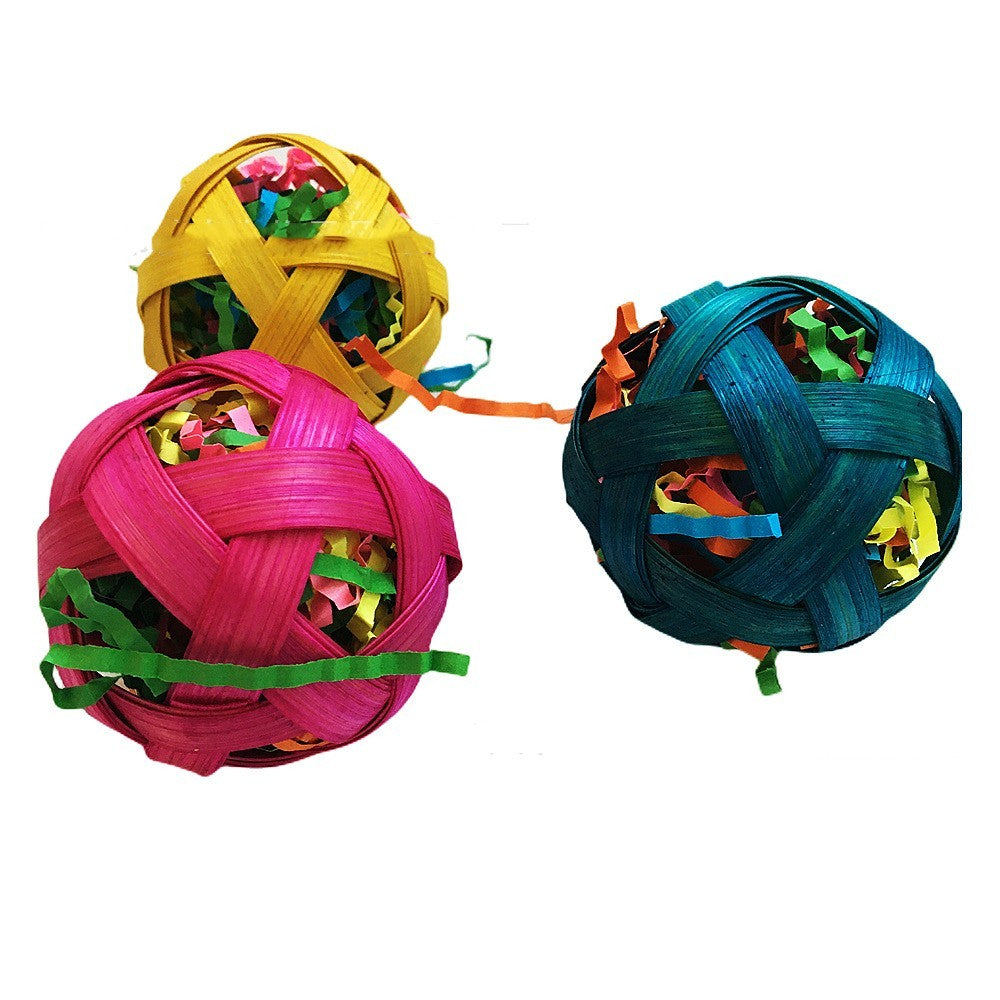 Woven Bamboo Ball Toy for Birds & Small Pets - FurTrend