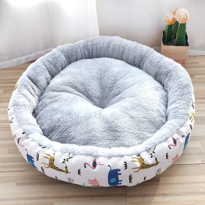 Donut Dog Bed with Anti-Slip, Water-Resistant Bottom - FurTrend