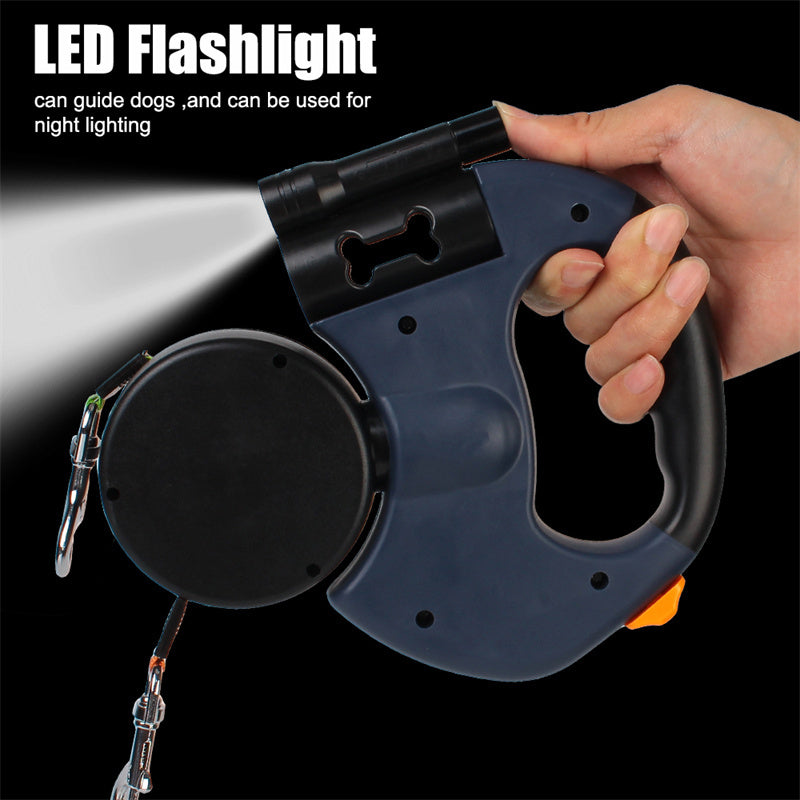 360 Swivel Dual Leash with Lights for Dogs - FurTrend