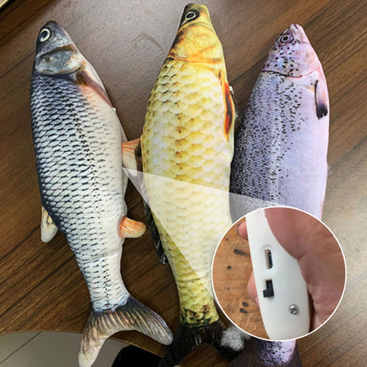 Cat-Friendly Electric Jumping Fish Simulation Toy
