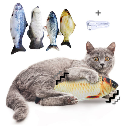 Cat-Friendly Electric Jumping Fish Simulation Toy - FurTrend