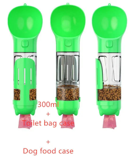 Pet Travel Water Bottle with Feeder & Storage - FurTrend