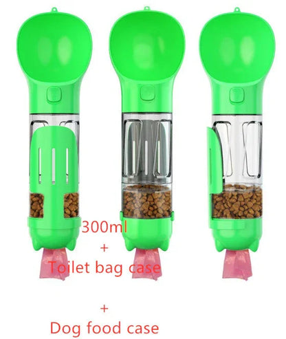 Pet Travel Water Bottle with Feeder & Storage - FurTrend