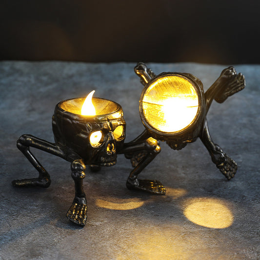 Creepy Skull Candle Lantern for Halloween