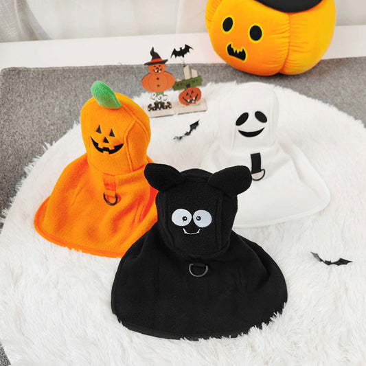 Cute Halloween Pet Cloak – Pumpkin, Ghost & Bat Costume for Dogs & Cats - FurTrend