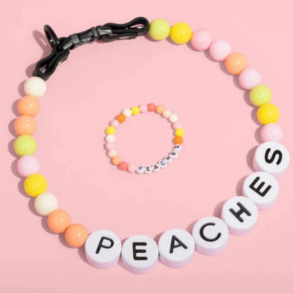 Pet Collar Chain with Acrylic Letter Beads - FurTrend