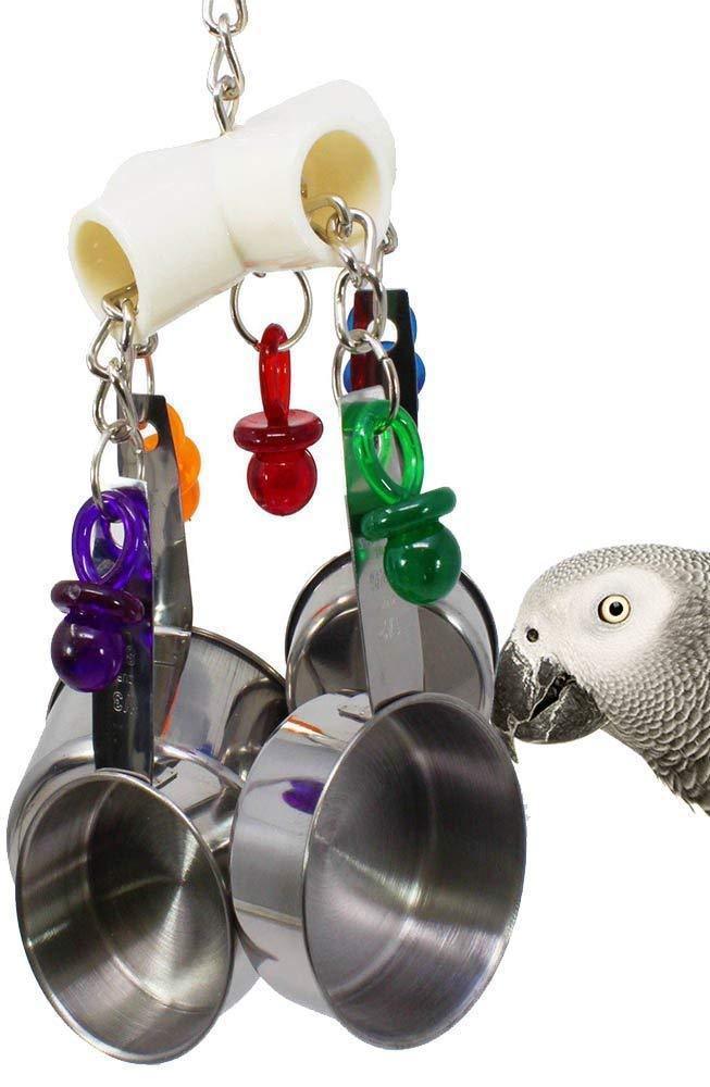 Parrot Bite Toy – Stainless Steel Four-Pot String - FurTrend
