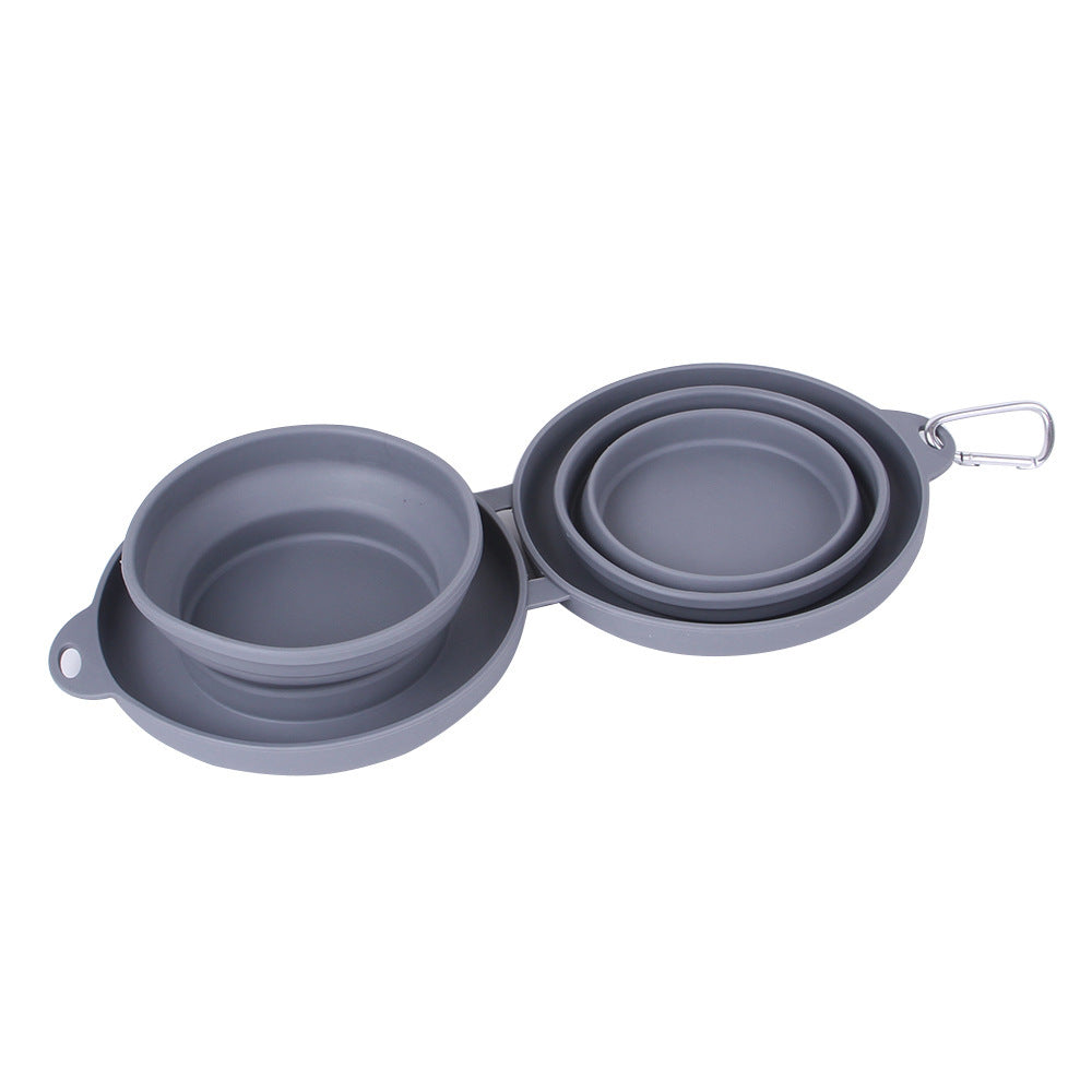 Double Pet Feeding Bowl – Foldable & Portable - FurTrend