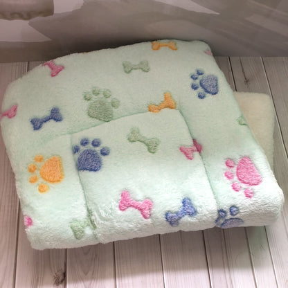 Soft Pet Dog Cat Flannel Thick Blanket - FurTrend