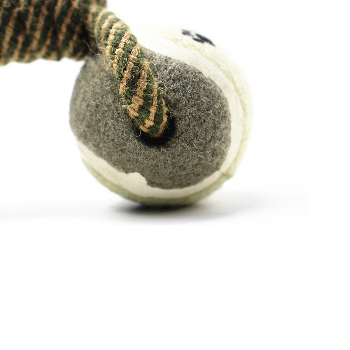 Dog Chew Toy Dumbbell Rope with Tennis Ball - FurTrend