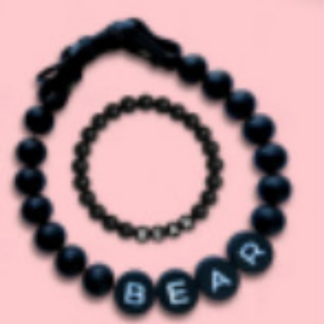 Pet Collar Chain with Acrylic Letter Beads - FurTrend