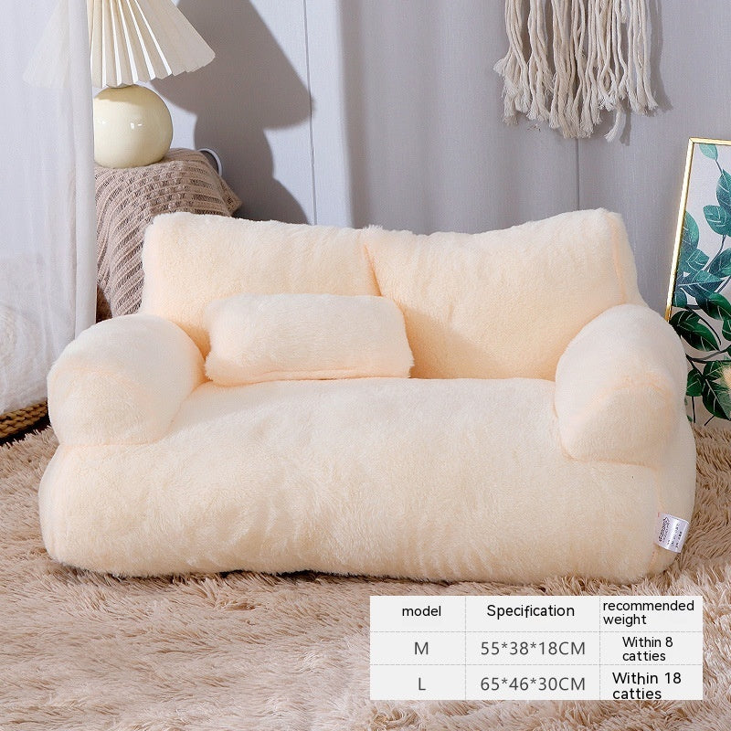 Luxury Plush Cat Sofa Bed for Winter - FurTrend