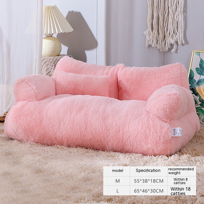 Luxury Plush Cat Sofa Bed for Winter - FurTrend