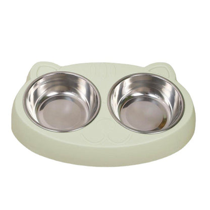 Double Bowls – Stainless Steel Pet Feeder - FurTrend
