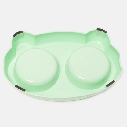 Double Bowls – Stainless Steel Pet Feeder - FurTrend