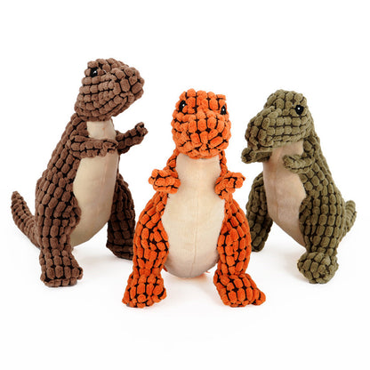 Plush Dinosaur Dog Toys with Squeakers - FurTrend