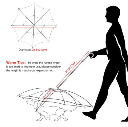 Pet Umbrella with Leash – Clear & Convenient - FurTrend