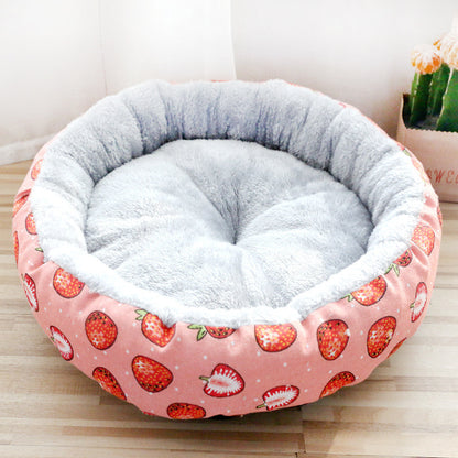 Donut Dog Bed with Anti-Slip, Water-Resistant Bottom - FurTrend